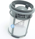 Plastic Filters Made With White Woven Mesh Fabric Enclosed / Inserted In Resin Plastic