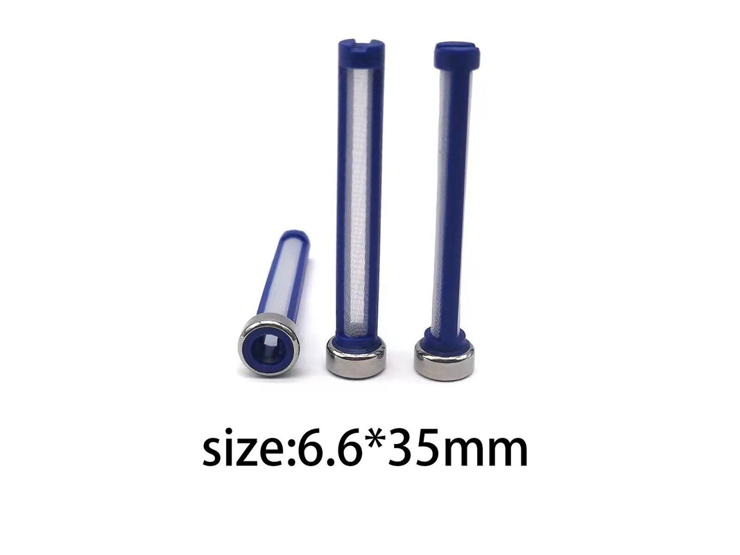 Fuel Injector Micro Basket Filter Size: 6.6*35mm Polyester Mesh Stainless Ring, Fuel Injector Repair Kits For Bosch