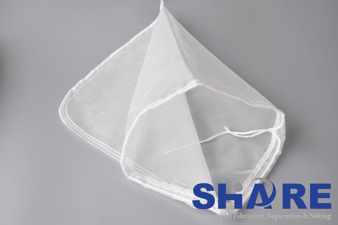 15um Micron Rated Filter Bags For Liquid Filtration , Nylon Mesh Bags
